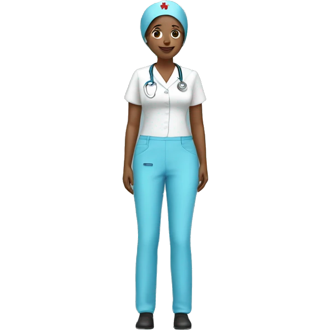 nurse lightblue pants emoji