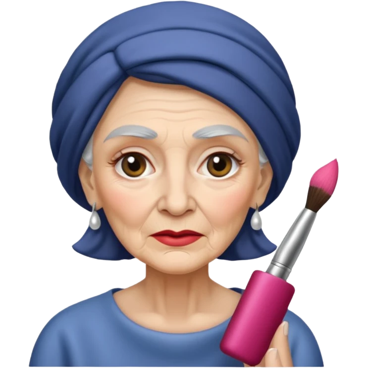 Бабушка краситься  emoji
