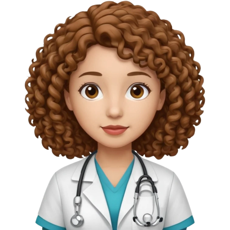 curly nurse emoji