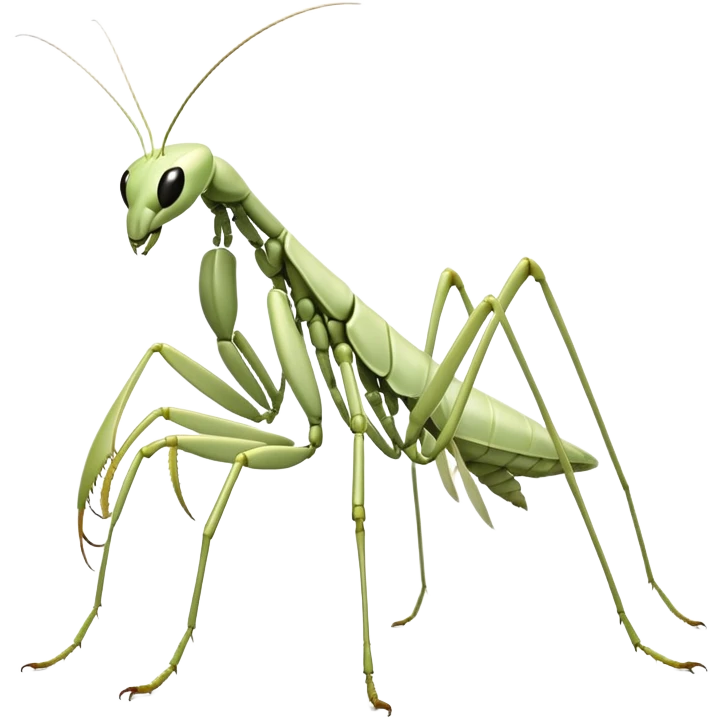 White bipedal mantis emoji
