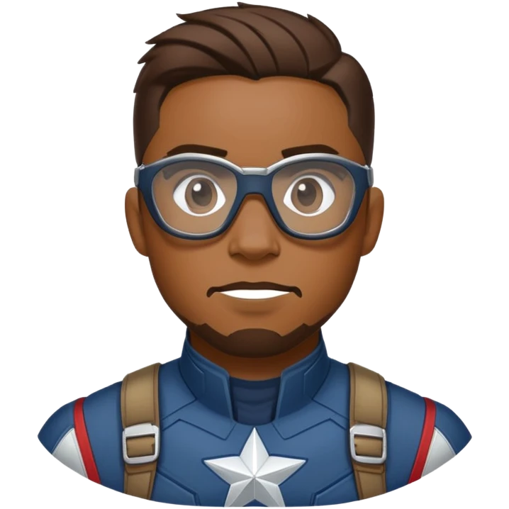 sam wilson with side-whiskers wear safety glasses from  from captain america: civil war emoji