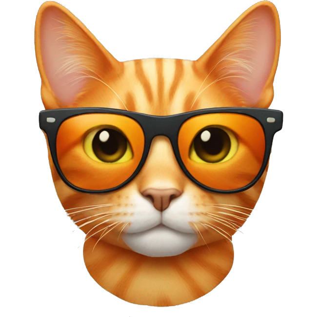 Orange Cat with sunglasses emoji
