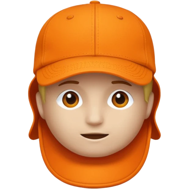 Orange baseball hat with nothing on it emoji