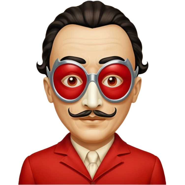 Emoji de la película La casa de papel máscara y la ropa rojo y la máscara color crema  realista  emoji
