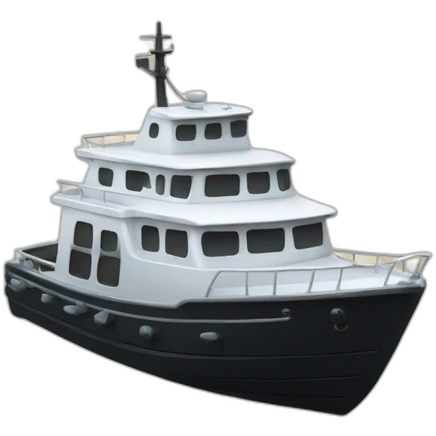black seal captain's boat emoji