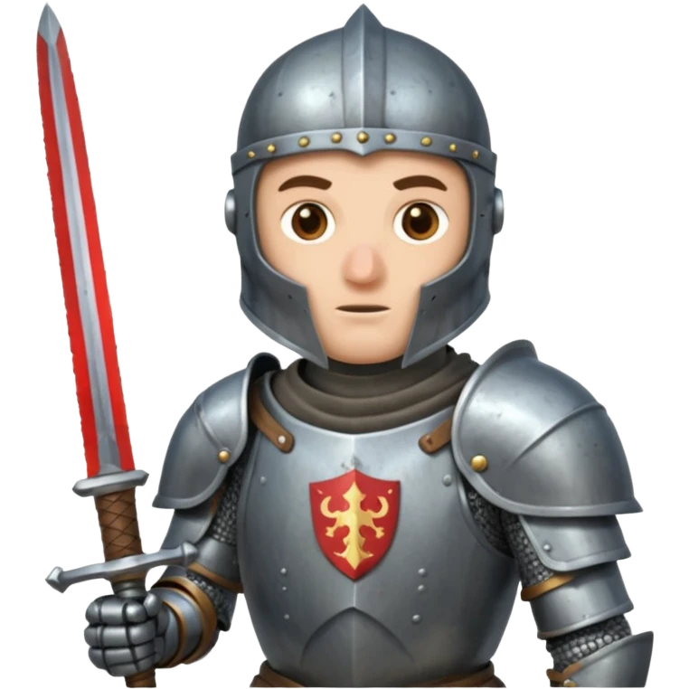 knight stinting with sword in his front   emoji