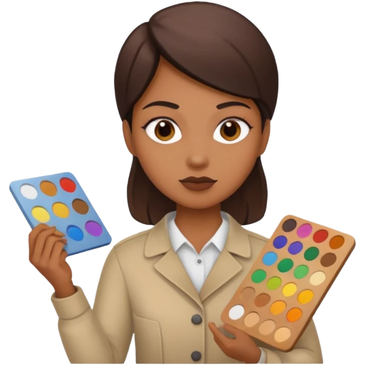 graphic designer with color palette emoji