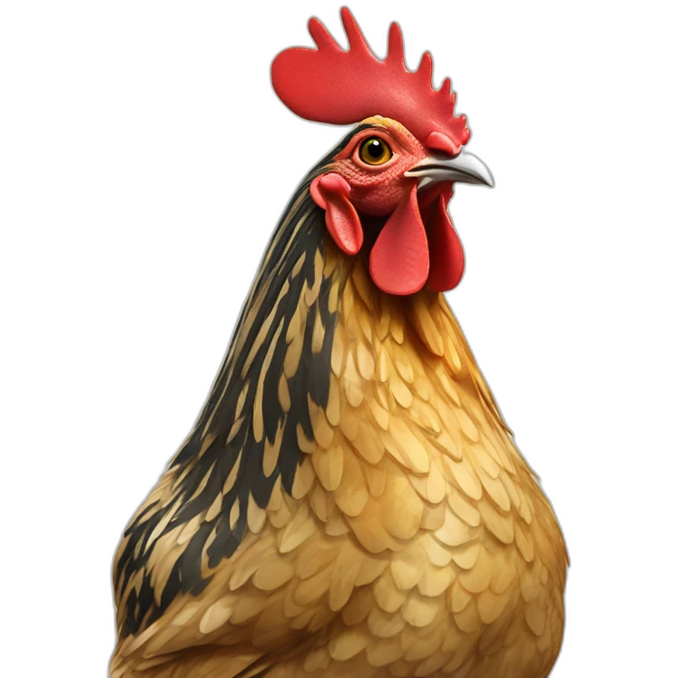 golden laced cochin chicken hen emoji