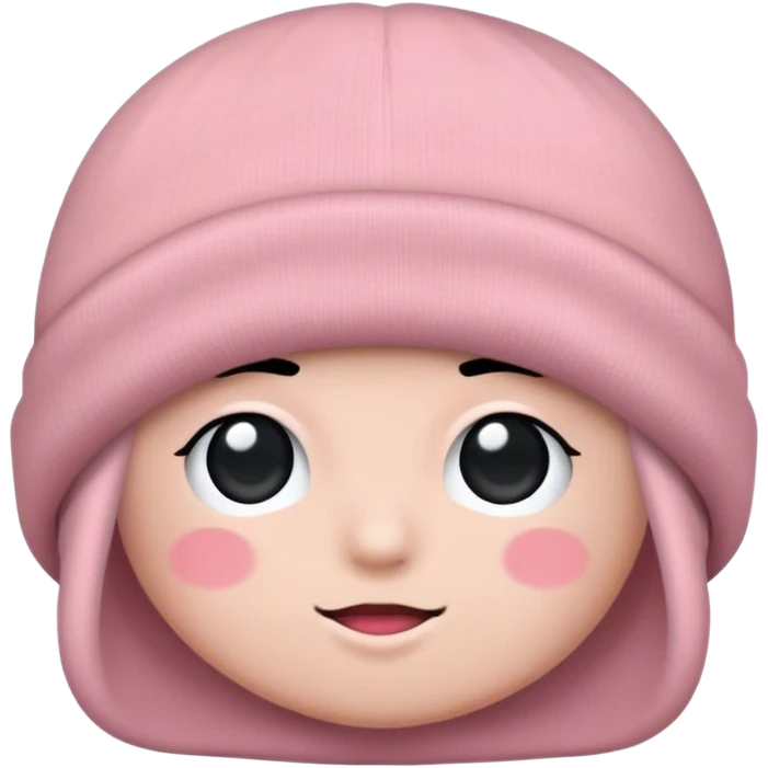 Dusty Pink beanie hat emoji