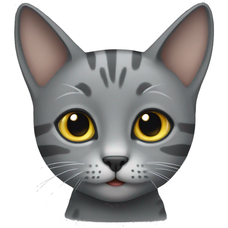 grey cat cute emoji
