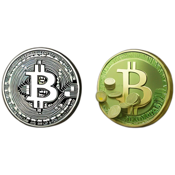 bitcoin vs money emoji