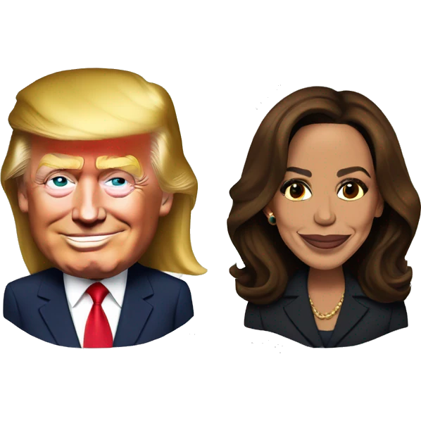 Donald trump and Kamala Harris emoji
