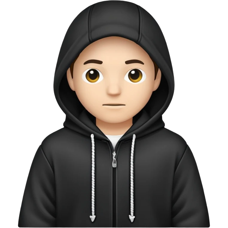 Black hoodie without human, with black ropes  emoji