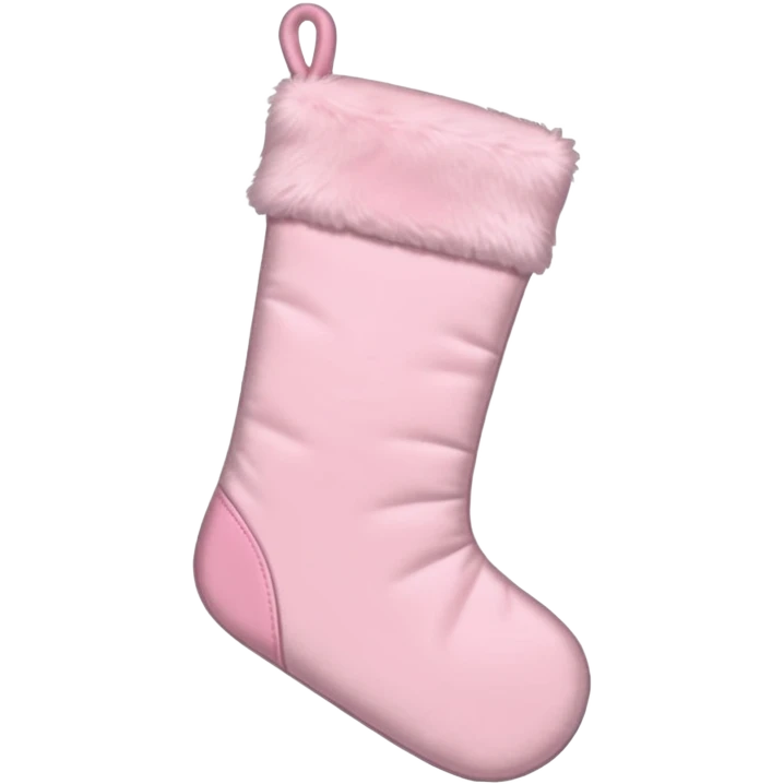 an aesthetic baby pink  christmas stocking emoji