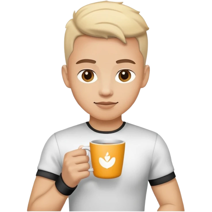 A coffee-loving cafe-goer with a sporty style. emoji