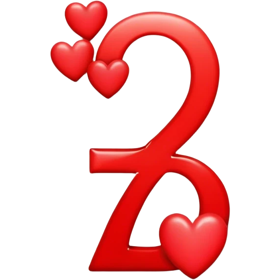 number 7 with hearts emoji