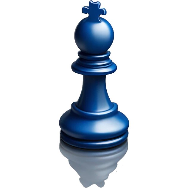 Chess piece blue, Queen, on top in text - Tagi Jewels emoji