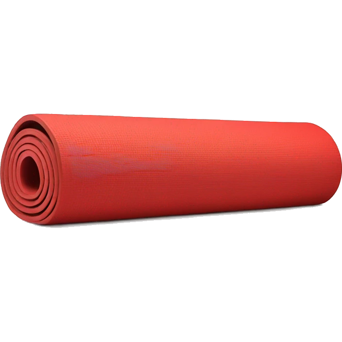 Red half rolled out yoga mat emoji