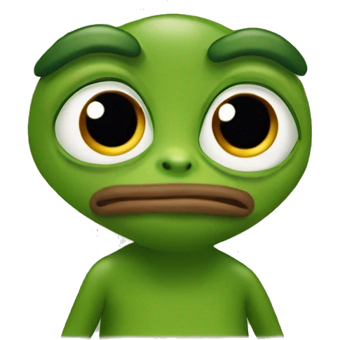 pepe emoji shy with text "Bébou" emoji