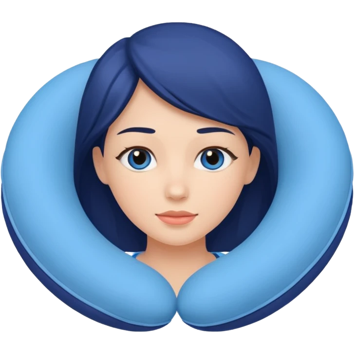 woman using travel pillow  emoji