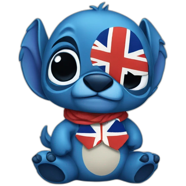 Stitch avec drapeau francais emoji