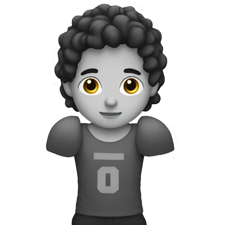 Niño blanco con pelo negro  emoji