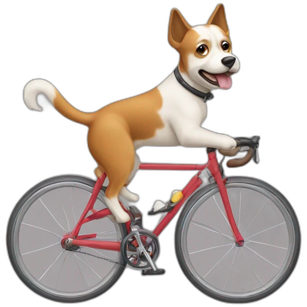 Chien qui fait du velo emoji