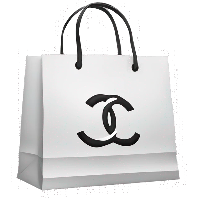 Chanel shopping bag paper emoji
