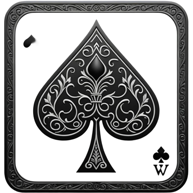 close up of card ace of spades emoji