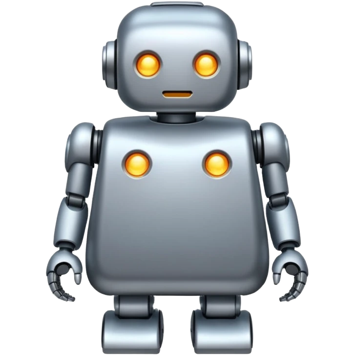 an AI robot, digital, glowing, frumpy, muumuu emoji
