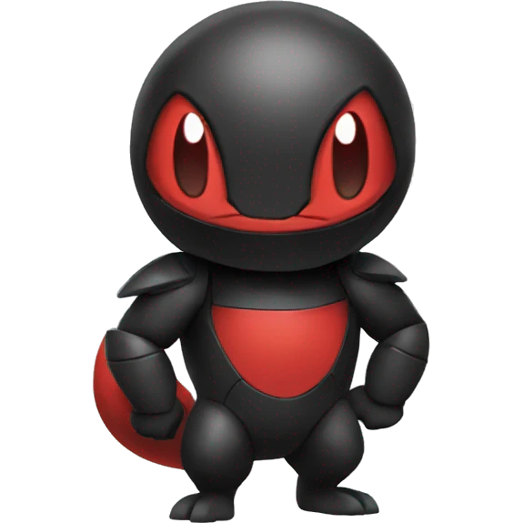 cool edgy black and red Pokémon emoji
