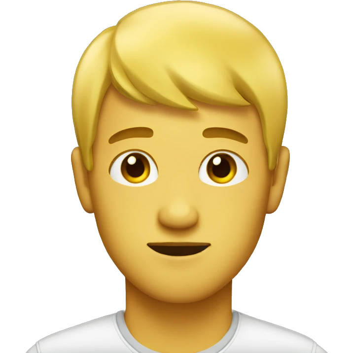 Male with yellow skin and bangs emoji