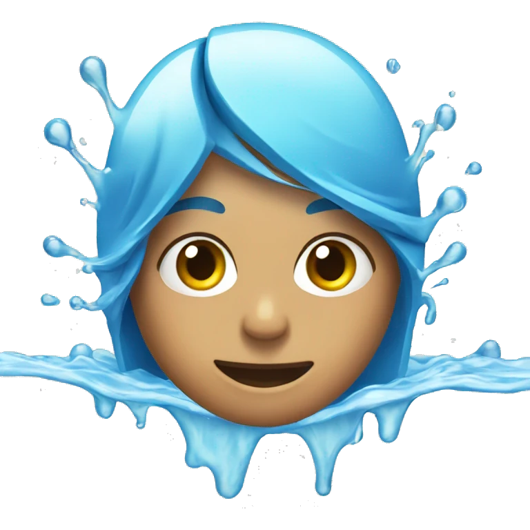 Water splashing on face emoji