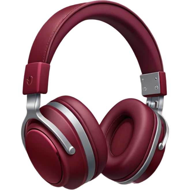 burgundy headphones emoji