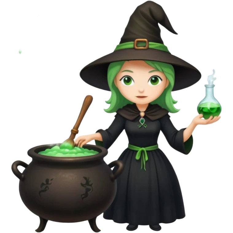 green witch cooking potion emoji
