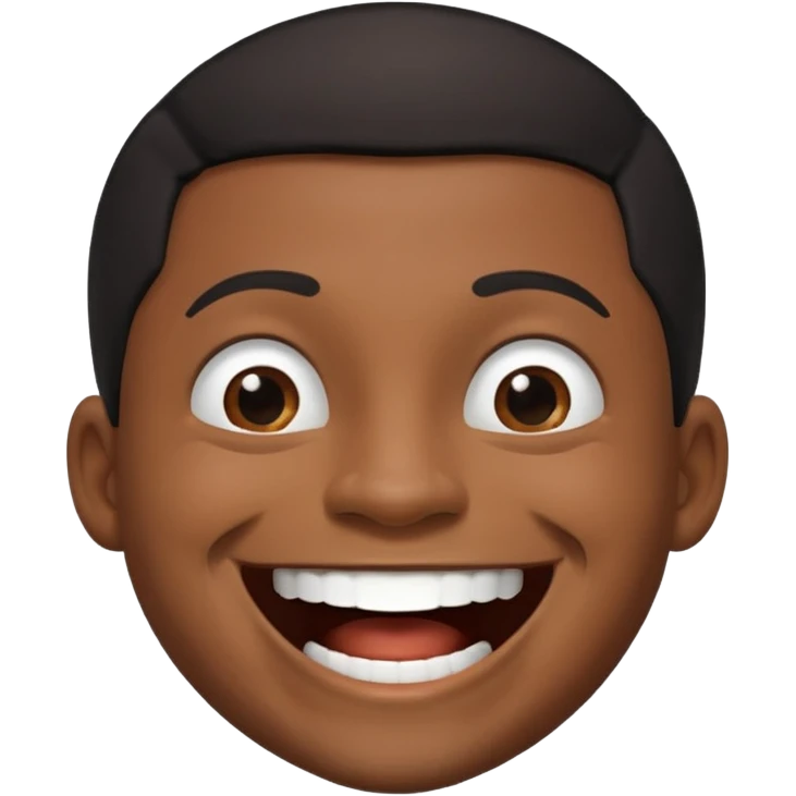 Black man laughing  emoji