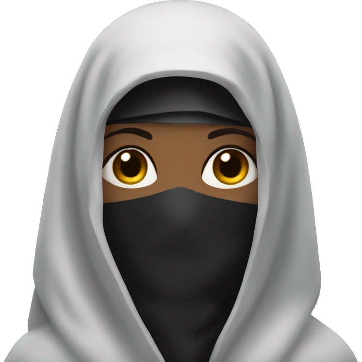 Widow mourning with a black veil on her face emoji