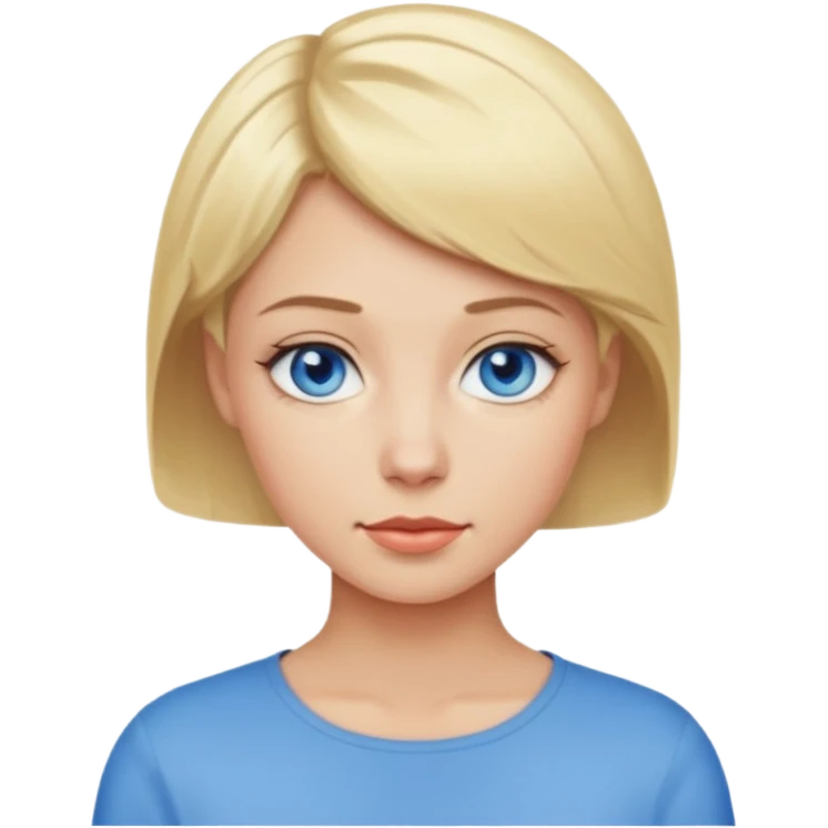 blonde woman short hair emoji
