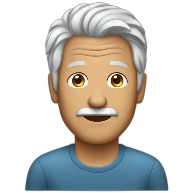 60-years-old-man-with-grtey-hair emoji