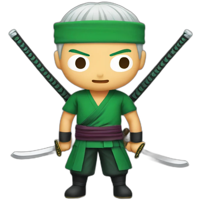 zoro with three katanas emoji