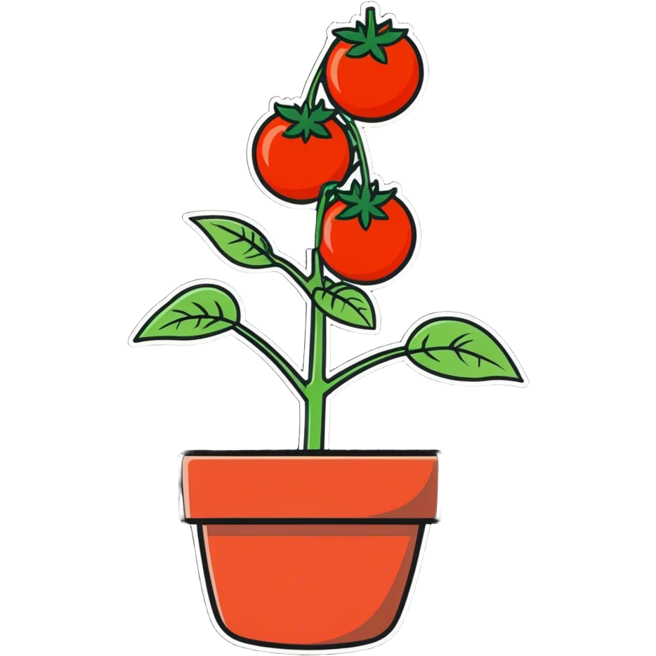 Tomato plants in pots emoji