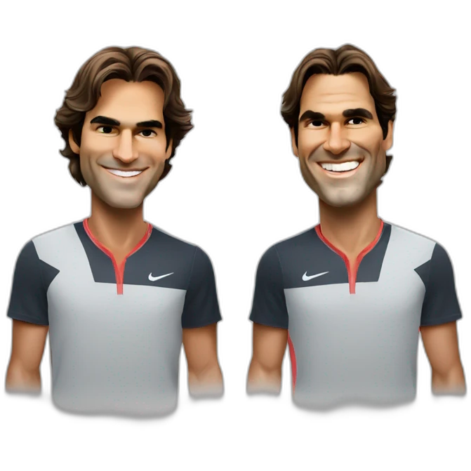 roger federer and rafa nadal happy emoji