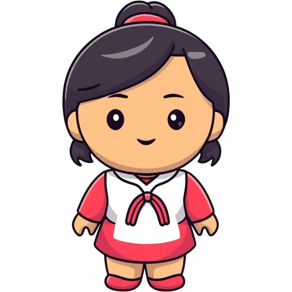 Asian woman doll emoji