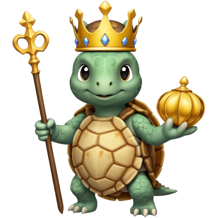 royal tortiose with scepter in left hand emoji