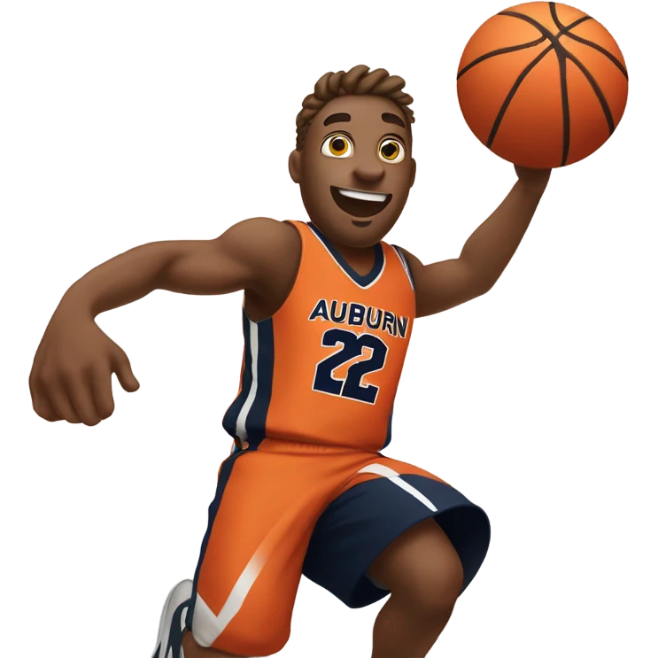 Auburn dunks over zebra basketball  emoji