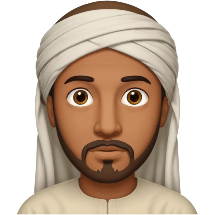 Homme arabe brun avec bouc emoji