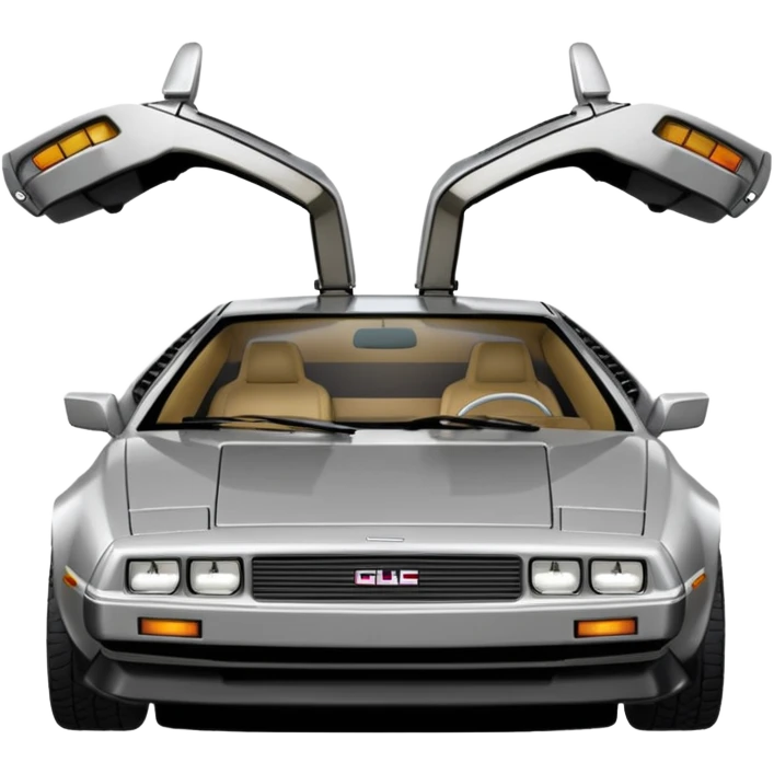 DeLorean DMC-12 doors closed emoji