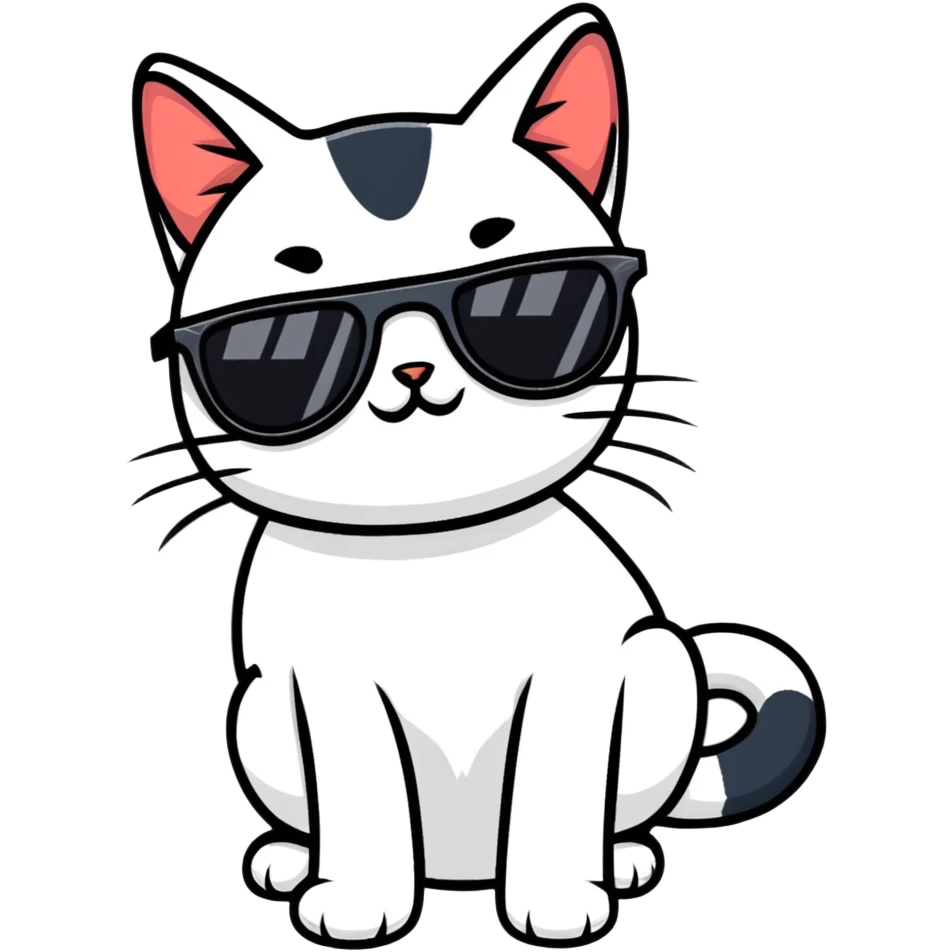 Cat with sunglasses emoji