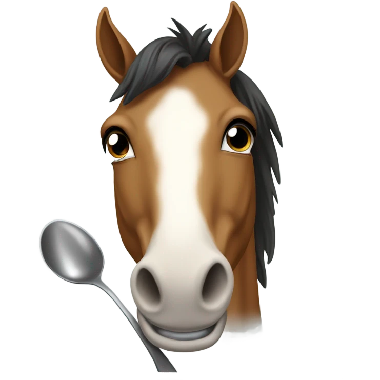 Horse with a spoon emoji