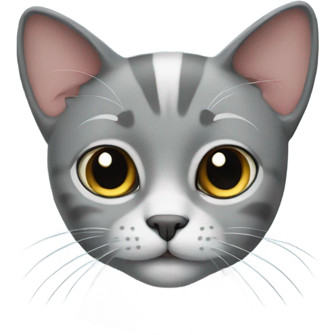 Gray fold cat  emoji